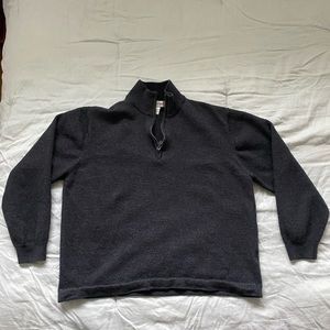 Pronto•homo grey half zip sweater